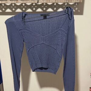 Forever 21 Blue Long Sleeve Top